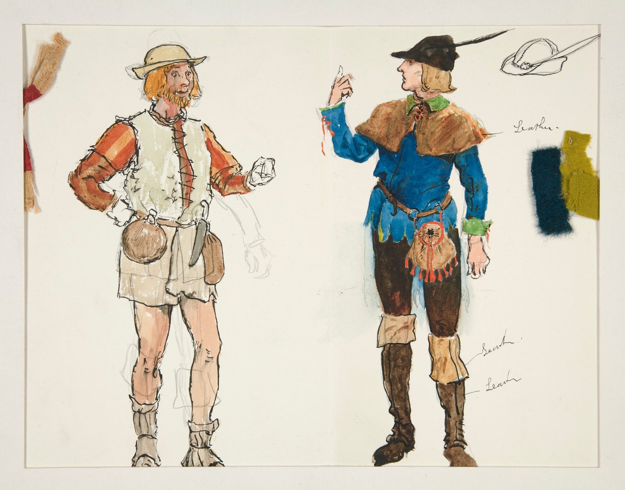 Two Men, kostymskiss för Henry Irving av Edwin Austin Abbey