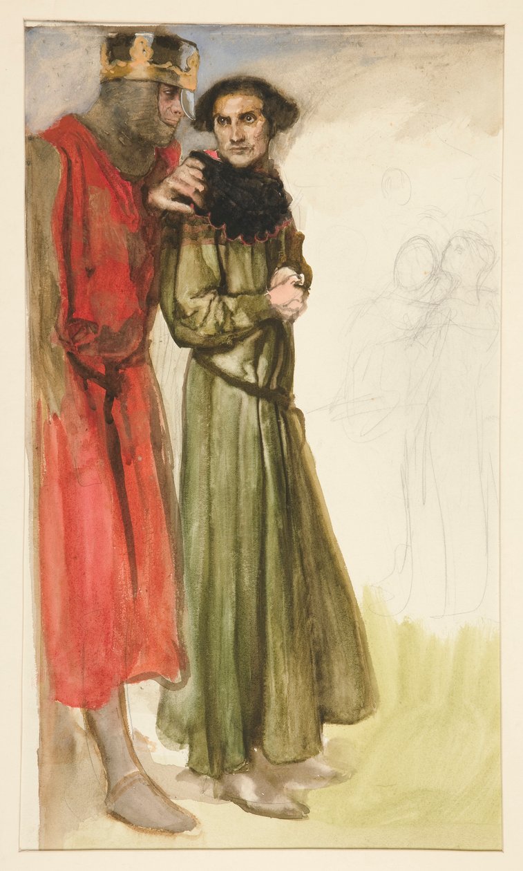 Oidentifierad Shakespeare-scen (två män) av Edwin Austin Abbey