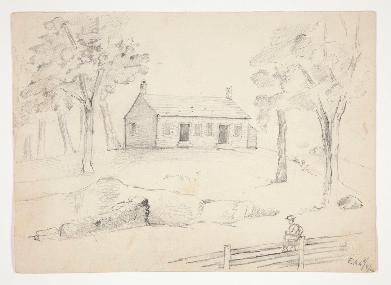 Utsikt över Friends Meeting House av Edwin Austin Abbey