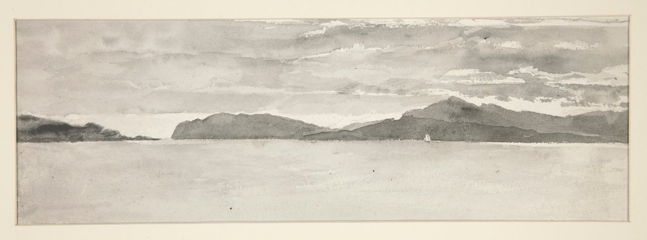 Vattenscen med landskap av Edwin Austin Abbey