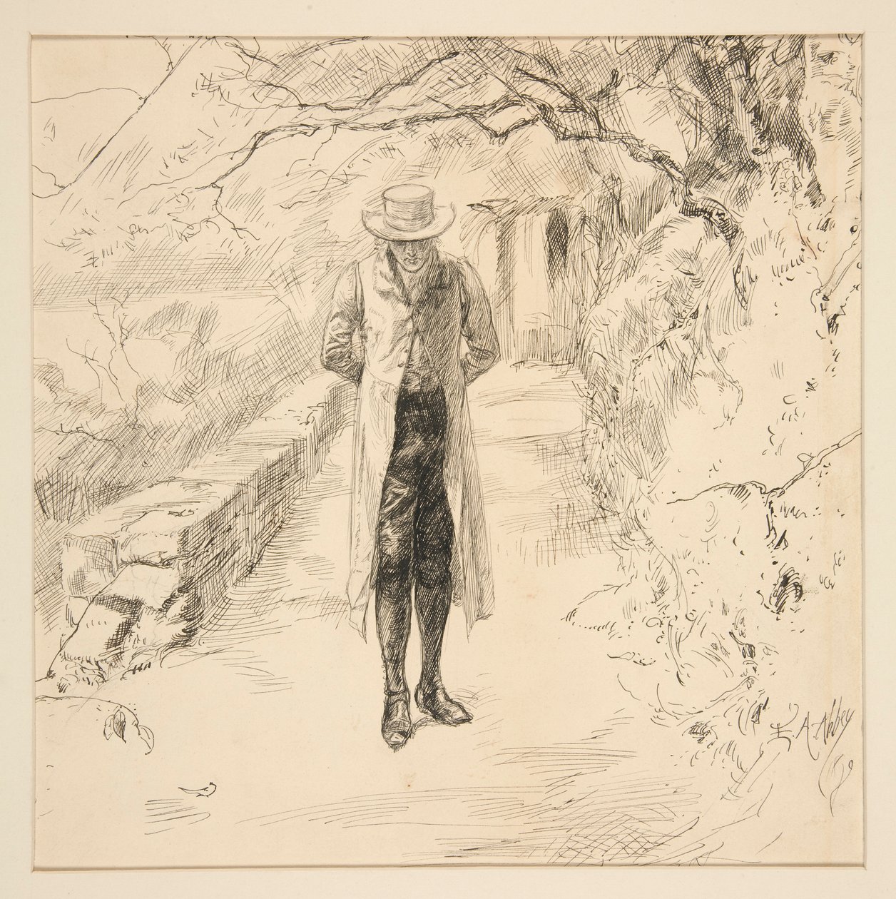 Wordsworth går i skogen: The English Lakes and Men Series, från Harper av Edwin Austin Abbey