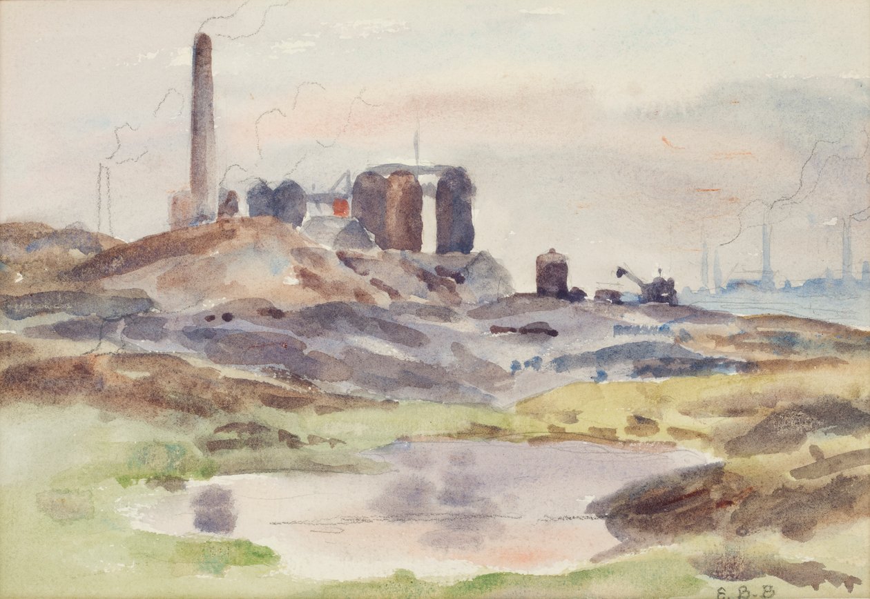 Ugnar (akvarell med kol på papper) av Edwin Butler Bayliss