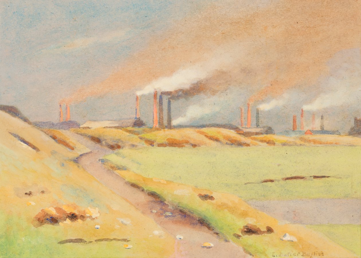 Skorstenarna (akvarell på papper) av Edwin Butler Bayliss