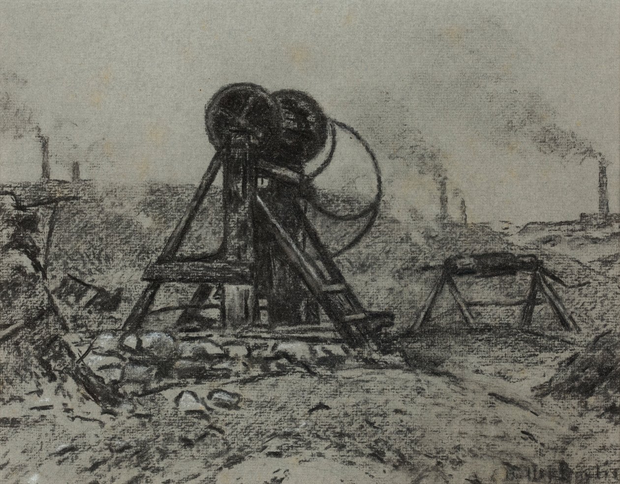 Winding Gear (kol på papper) av Edwin Butler Bayliss
