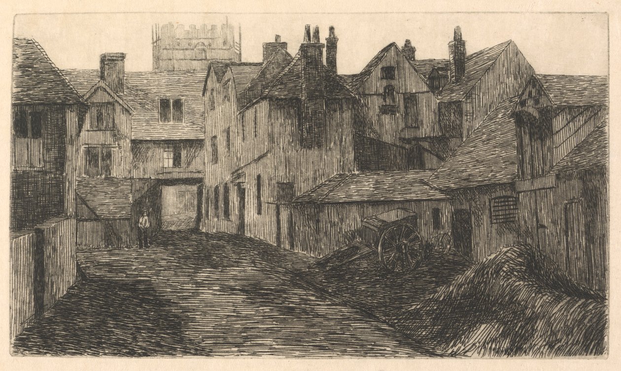 Bell Inn, Edmonton, bakifrån - yttre förort - norr av Edwin Edwards