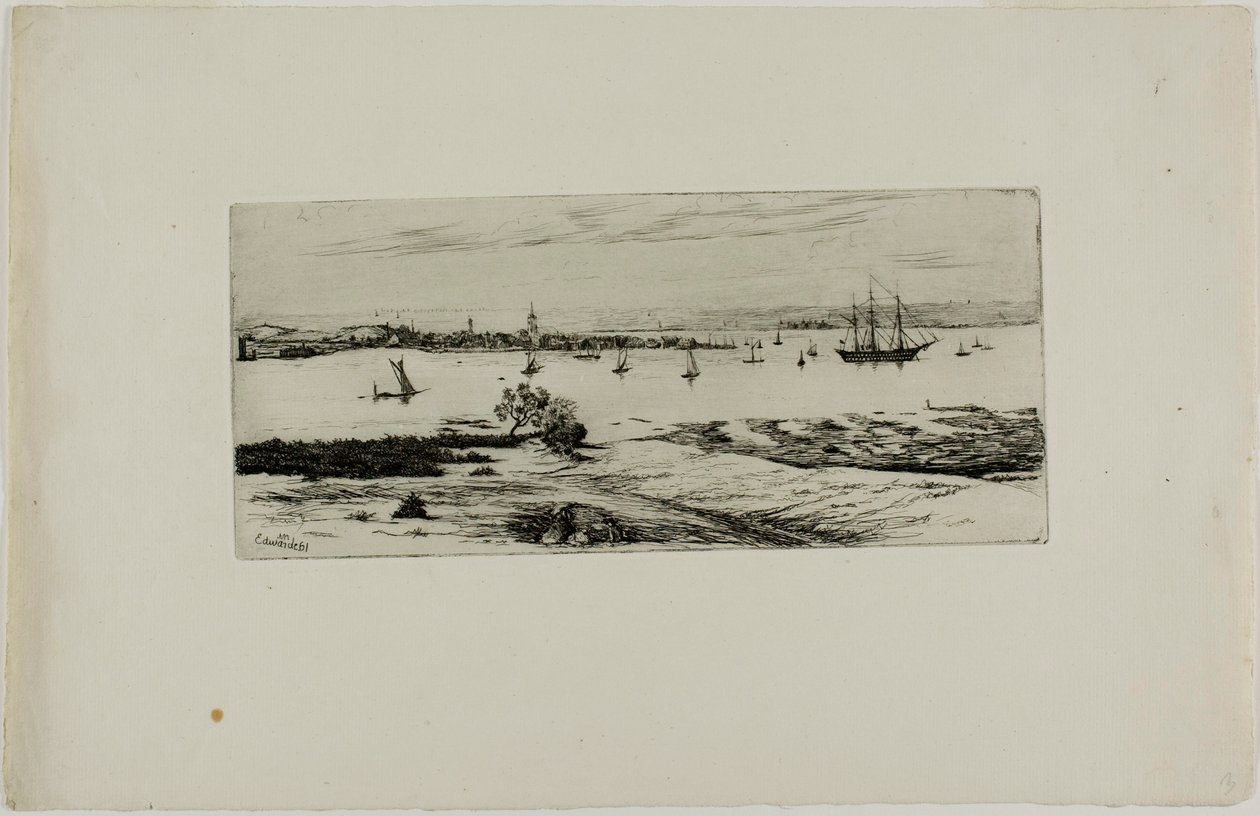 Båtar i en hamn av Edwin Edwards