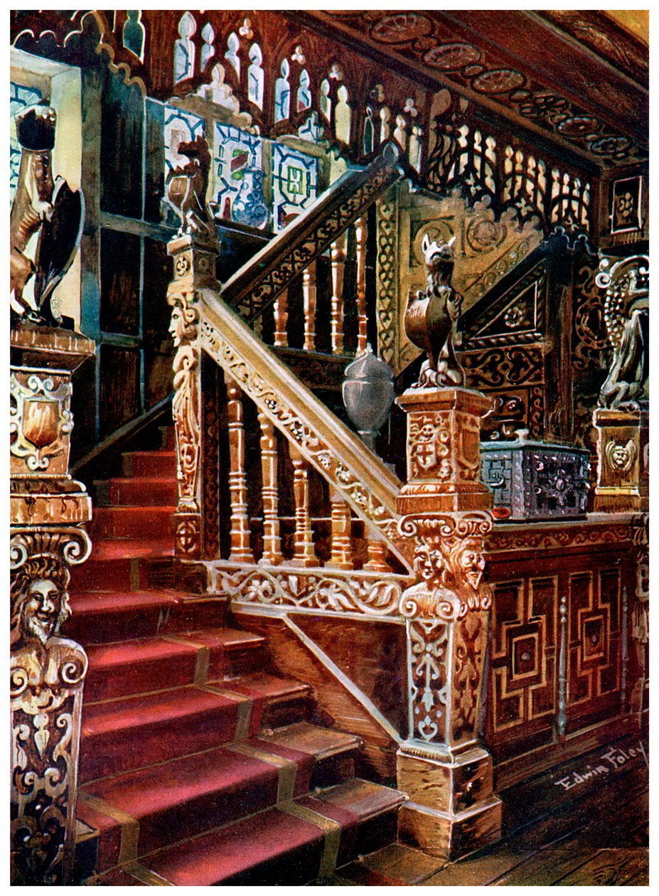 Ristade ektrappa, Godinton, 1910. av Edwin Foley