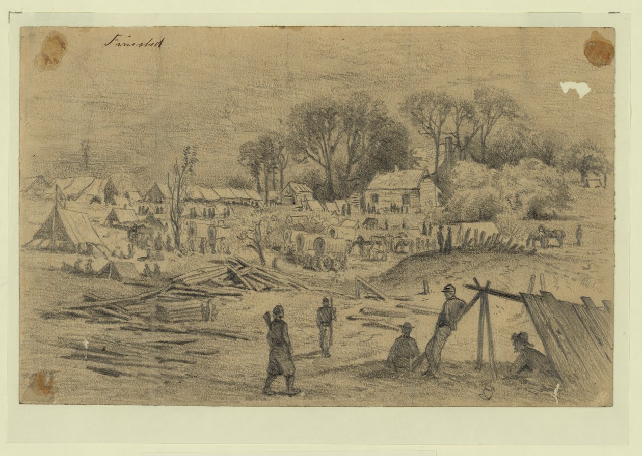 Fältsjukhus för 5th Corps (general Warren) vid Spotsylvania Court House, Va. av Edwin Forbes