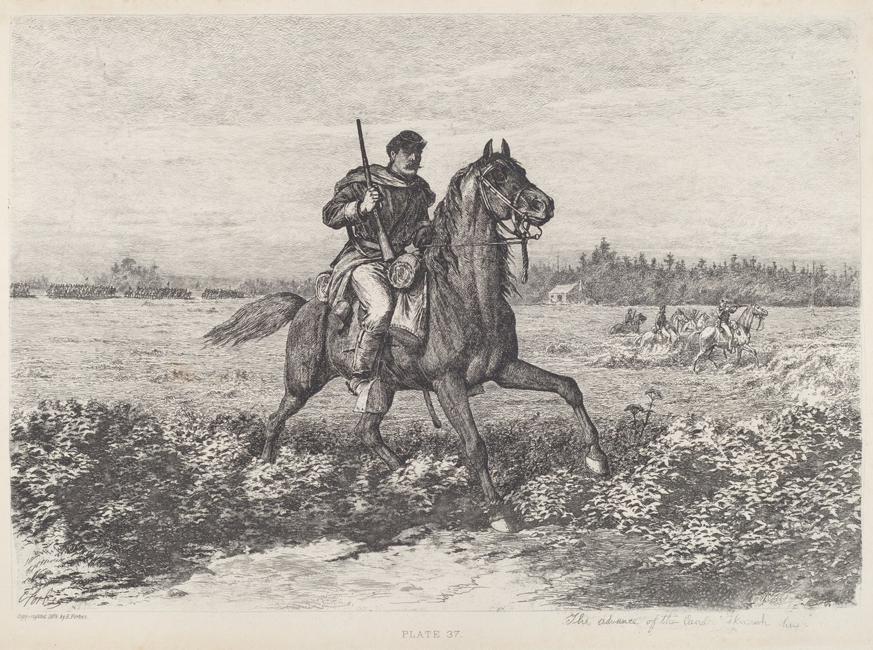 Kavalleriets frammarsch av Edwin Forbes