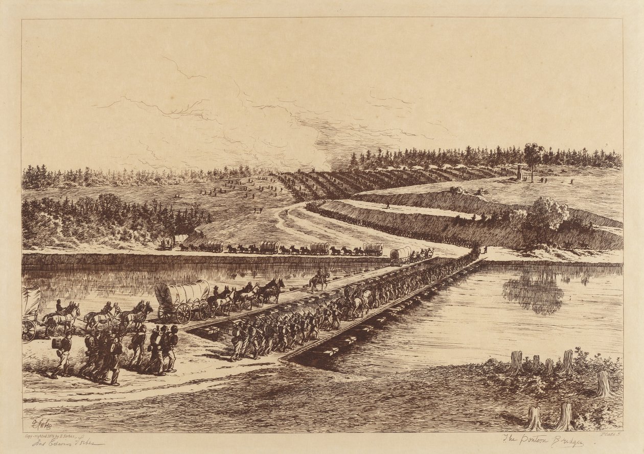 Pontonbroarna av Edwin Forbes