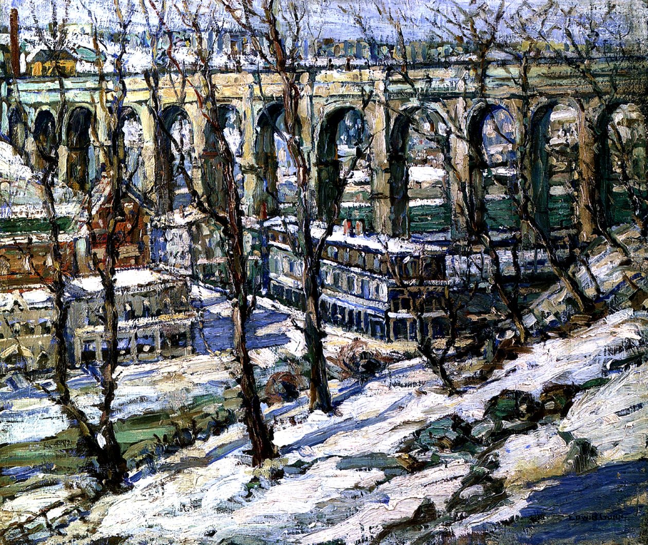 High Bridge på Harlem River, USA, ca 1907 av Edwin H. Gunn
