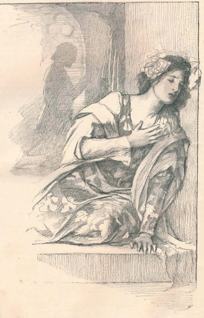 Del av illustrationen för Mrs Blashfields Parlour Plays, c1901 av Edwin Howland Blashfield