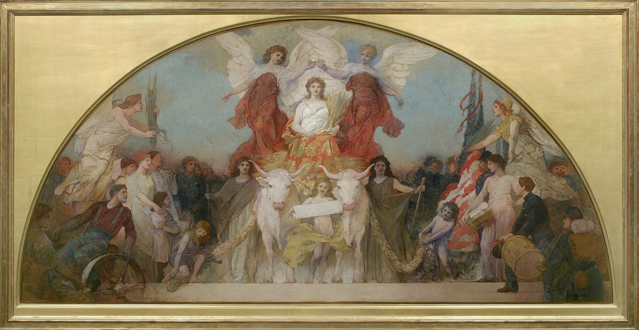 Studie för Minnesota, Granary of the World, 1904 av Edwin Howland Blashfield