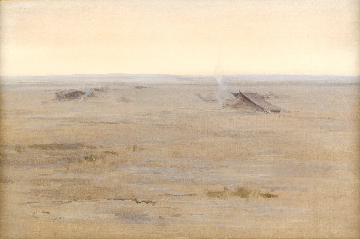 Läger i öknen, 1914 av Edwin John Alexander