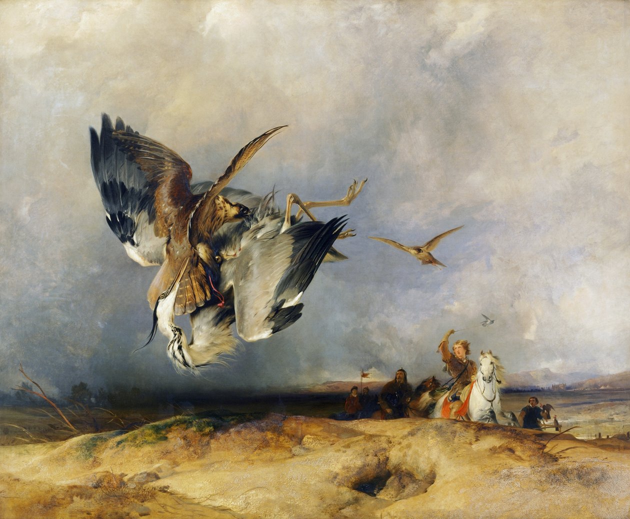 Hawking på den gamla goda tiden av Edwin Landseer