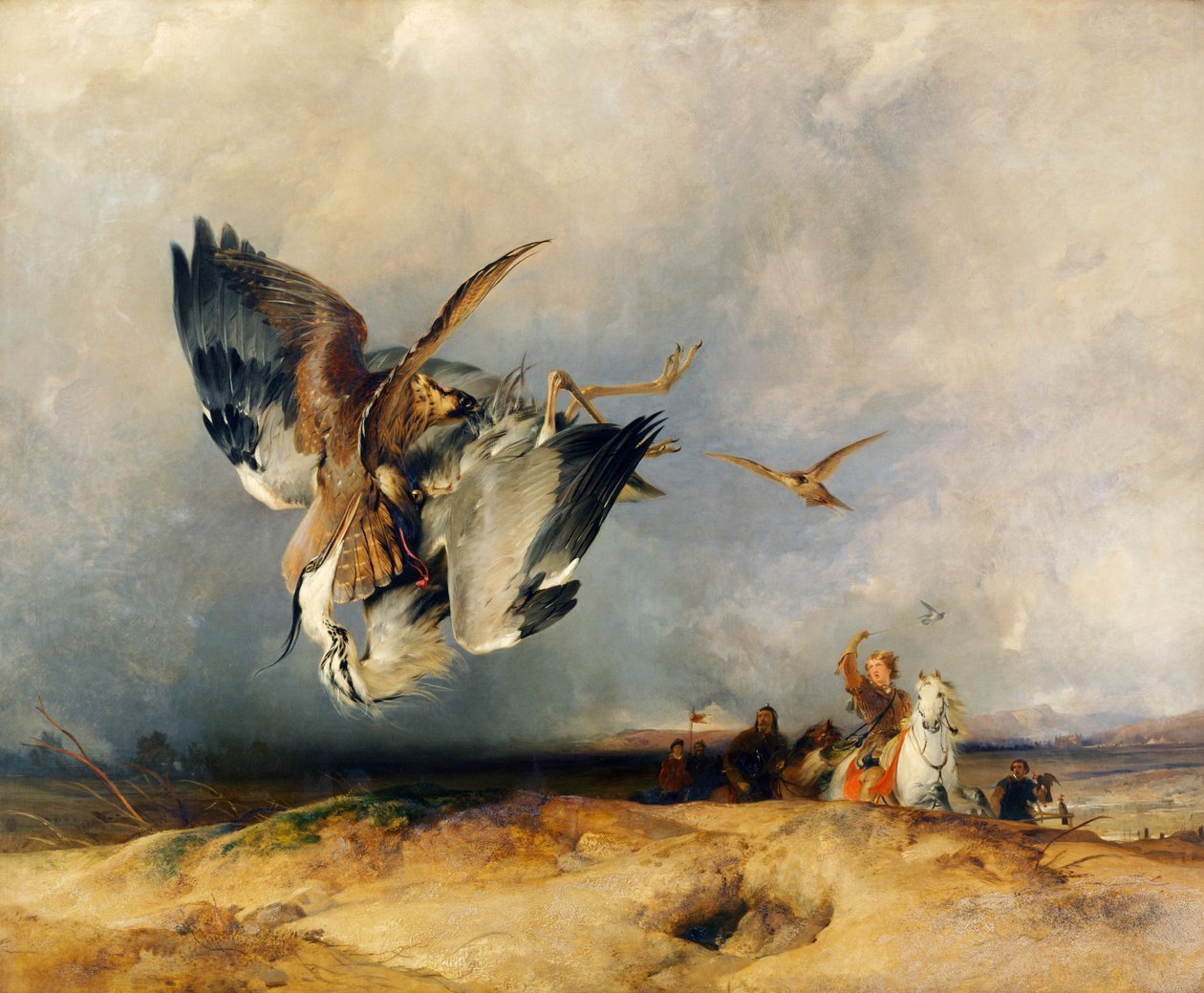 Hawking in the Olden Time, ca 1831 (olja på duk) av Edwin Landseer