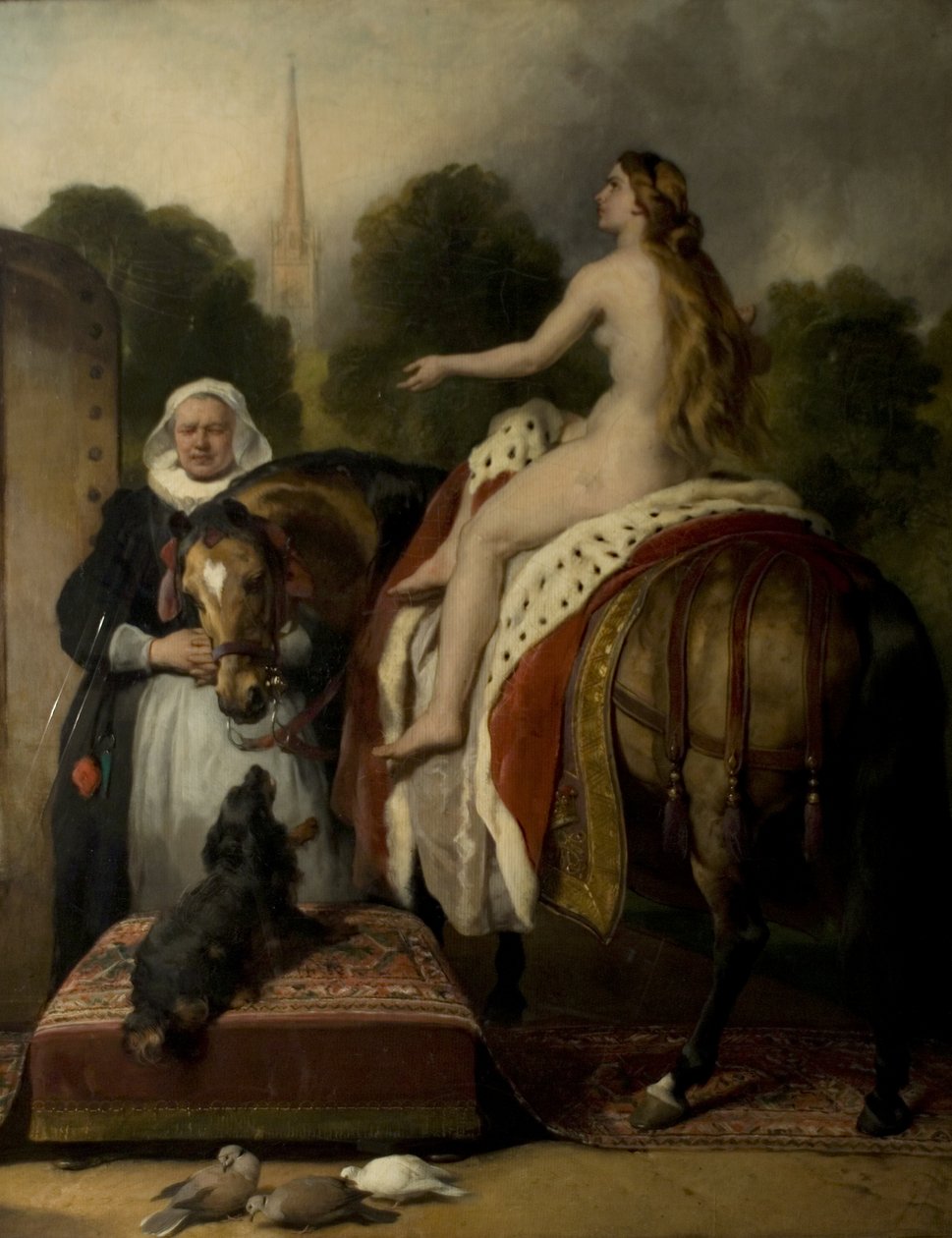 Lady Godivas bön, ca 1865 av Edwin Landseer