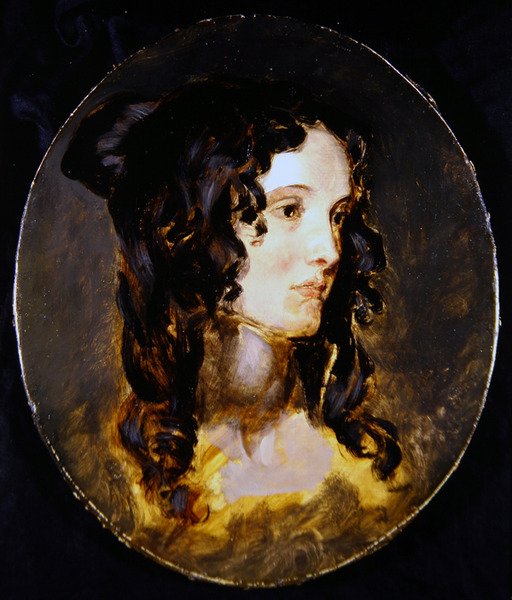 Porträttstudie av en dam (olja på duk) av Edwin Landseer