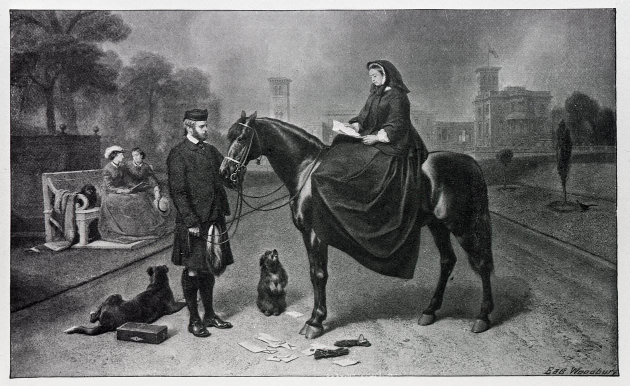 Drottning Victoria i Osborne, efter målningen 1865 av Edwin Landseer