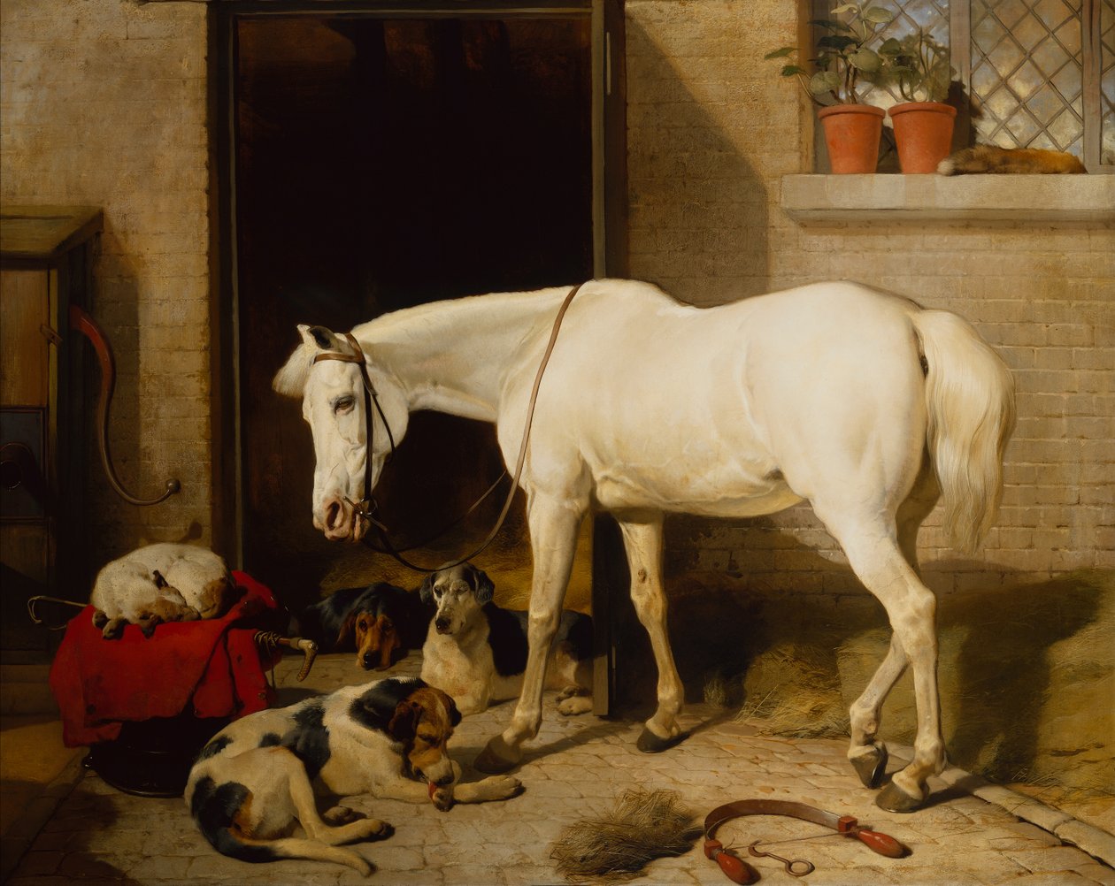 Scarbro, an Old Cover Hack (olja på duk) av Edwin Landseer