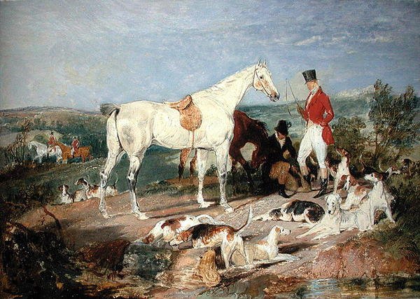 Studie för "Hunters and Hounds" av Edwin Landseer