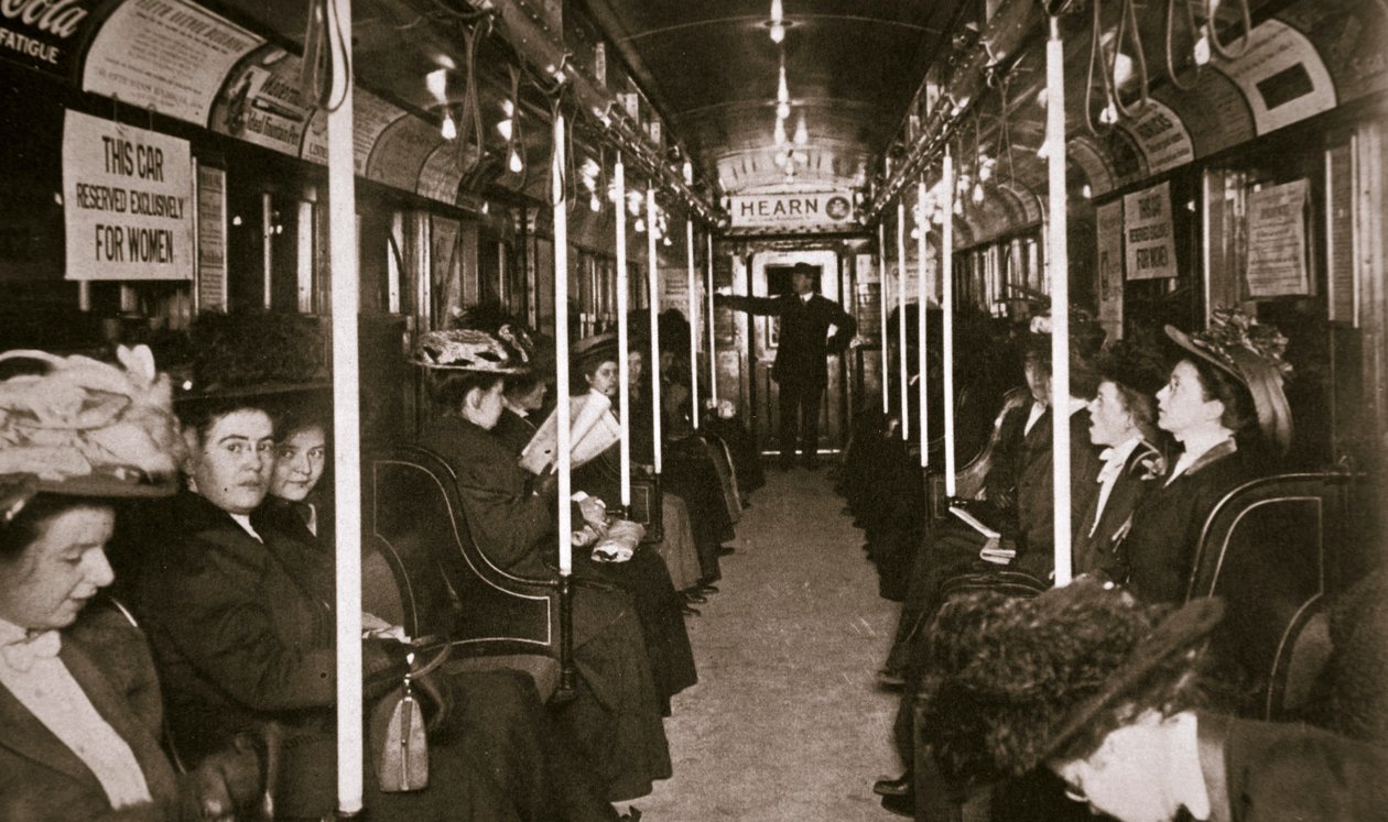 Hudson River tunnelbanetåg, New York, USA, c1901 av Edwin Levick