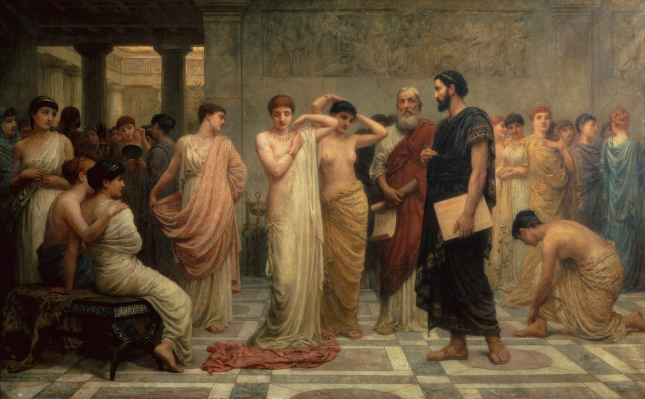 In Search of Beauty (olja på duk) av Edwin Longsden Long