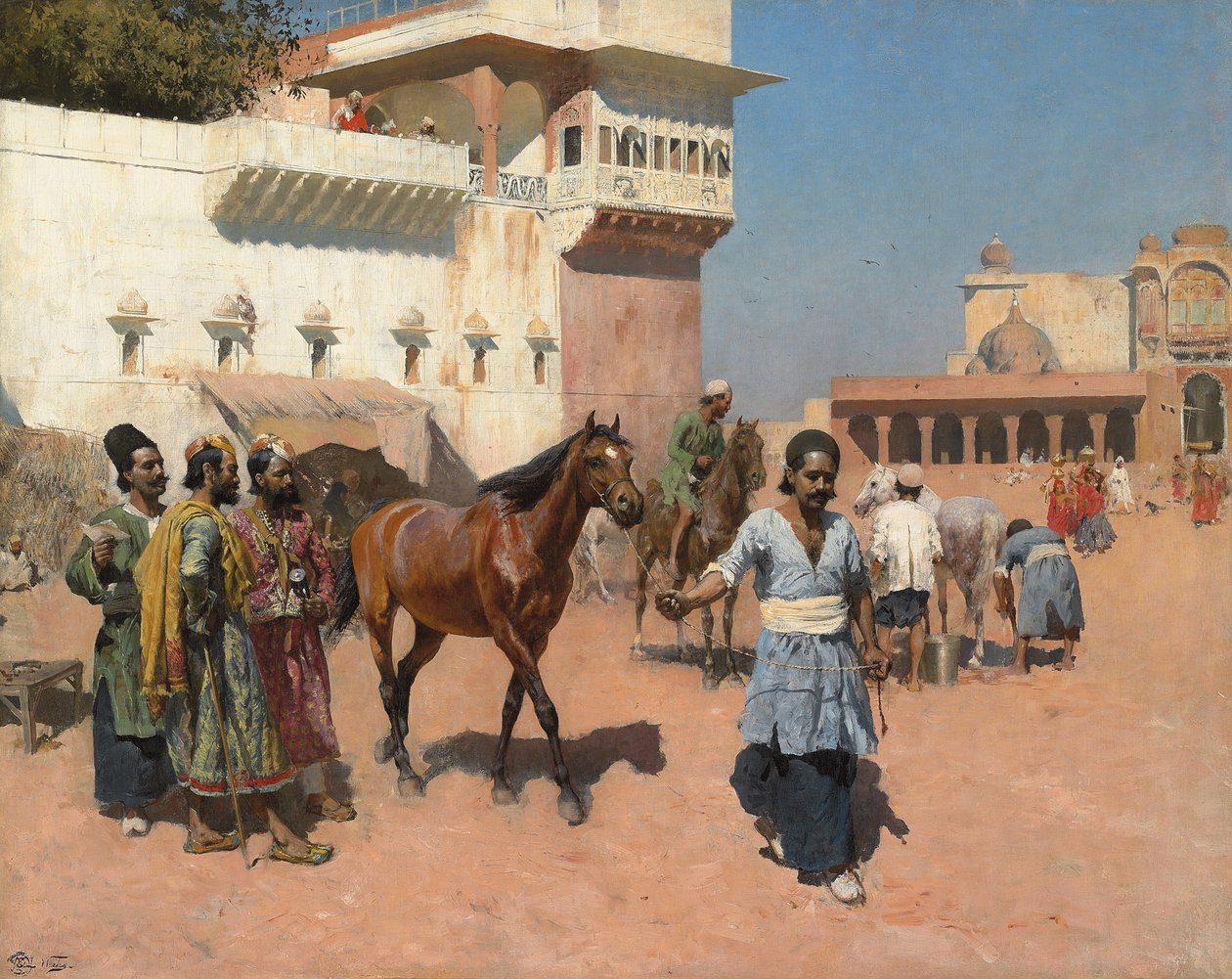 Persisk hästhandlare, Bombay, 1880-talet av Edwin Lord Weeks