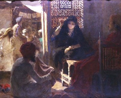 Att välja tyg på basaren av Edwin Lord Weeks