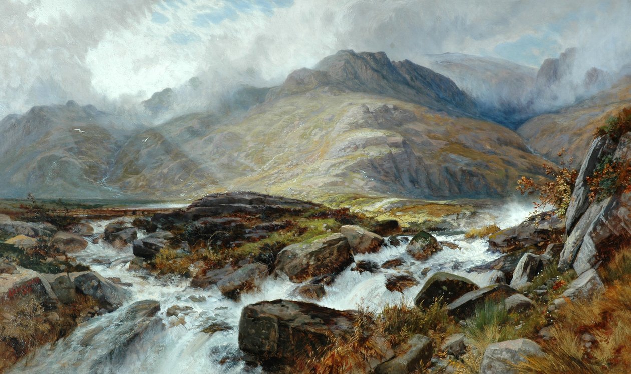 The Glyder Fawr från Pen-Y-Glog, 1876 av Edwin Pettitt