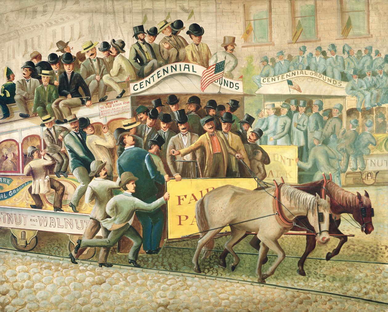 Gatubilsresor under hundraårsjubileet av Edwin S. Haley