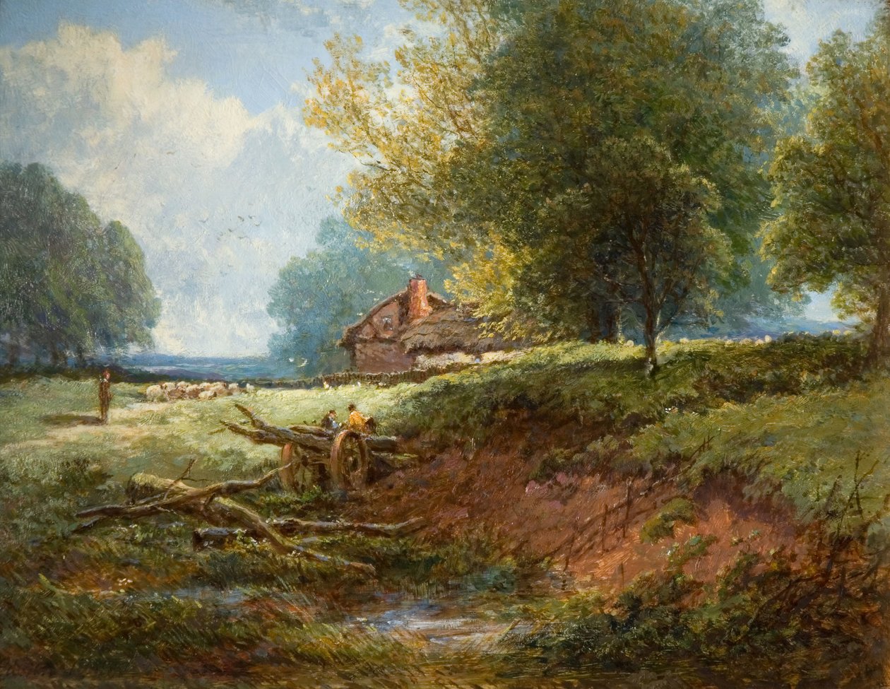 Ängsscenen, 1880. av Edwin Taylor