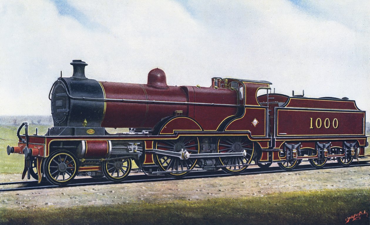 Längs Eden Valley: En Deeley Compound Engine 1000 för Midland Railway av Edwin Thomas Rudd