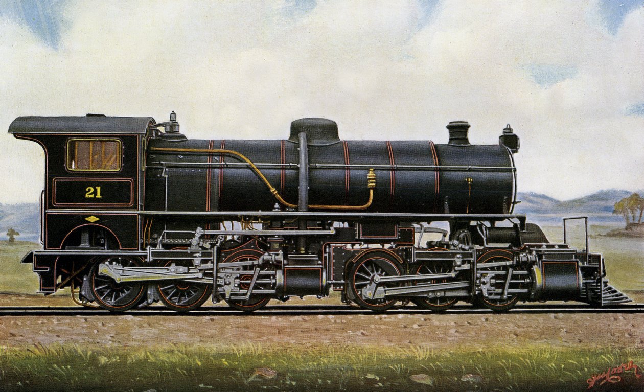 Ånglokomotiv nr 21. Bland mongolerna: Mallet Compound Service i Khingan-bergen, Peking - Kalgang Railway av Edwin Thomas Rudd