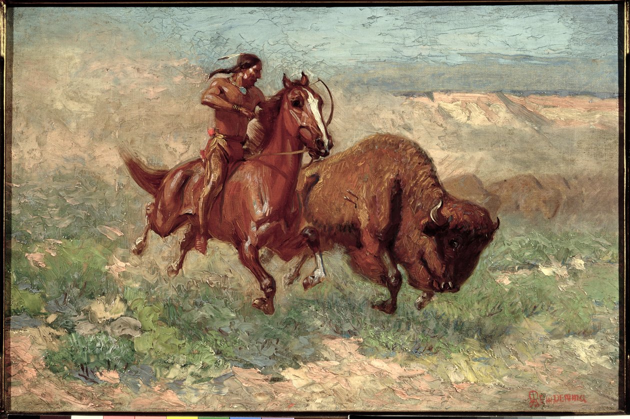 A Young Arapaho (olja på duk) av Edwin Willard Deming