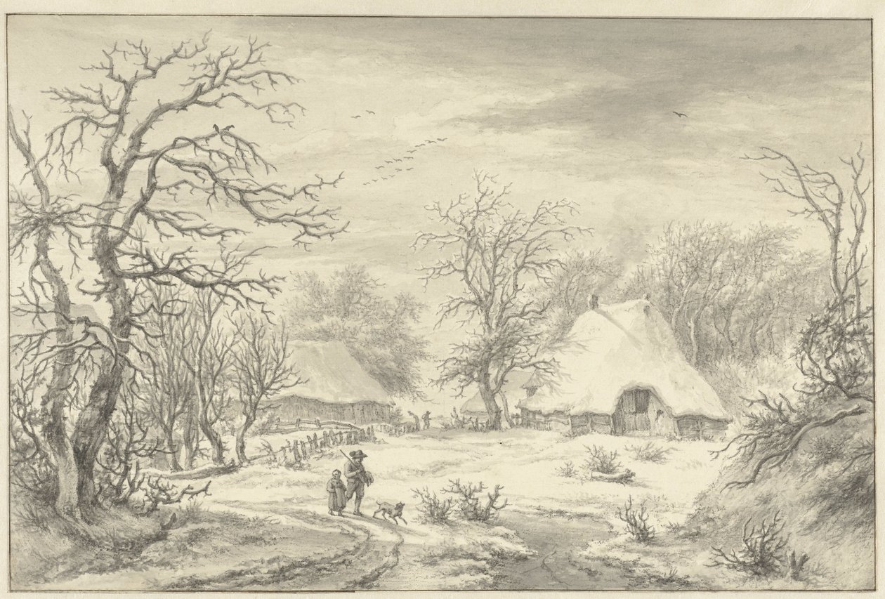 vinterlandskap av Egbert van Drielst