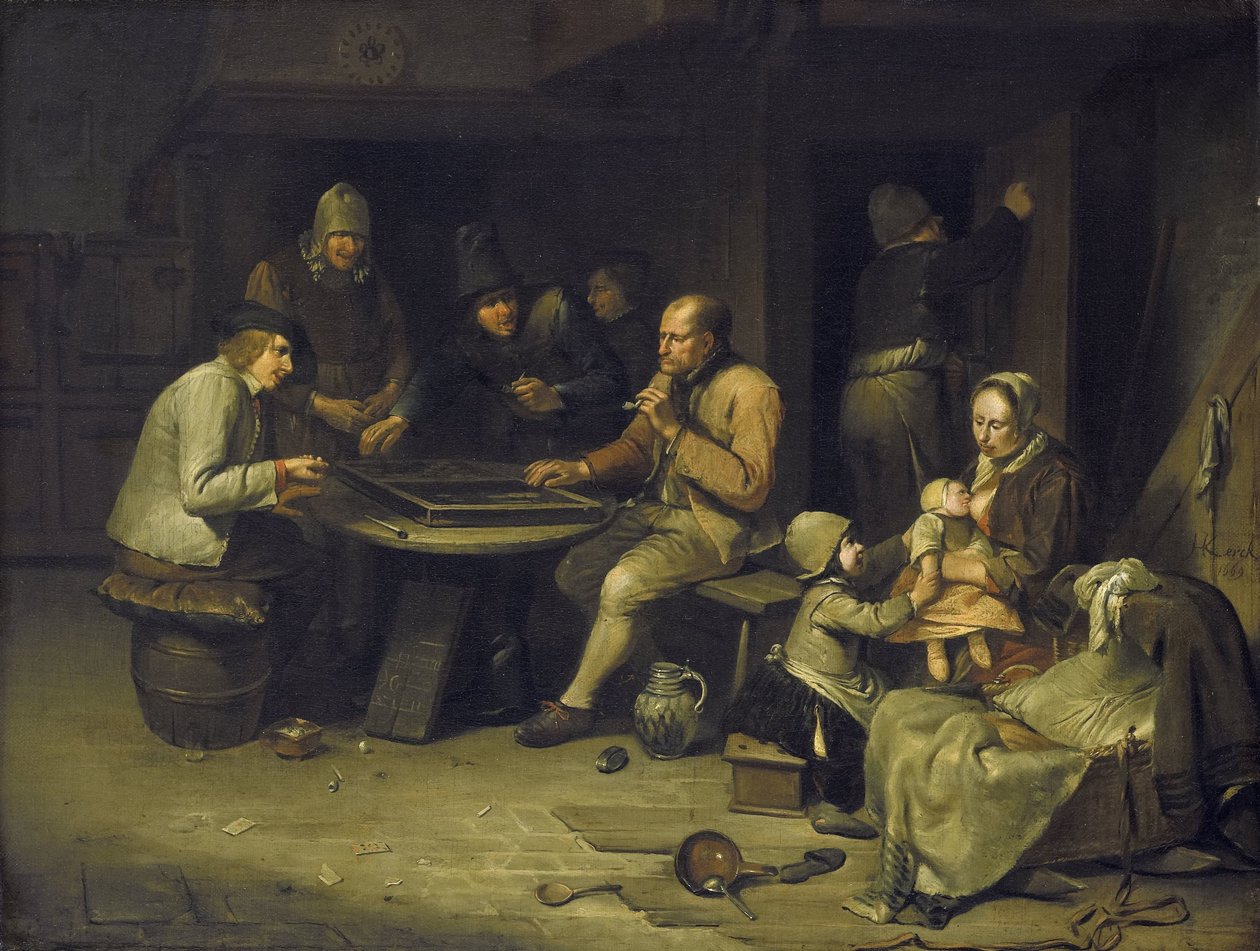 Ann Inn med backgammonspelare av Egbert van Heemskerck (I)