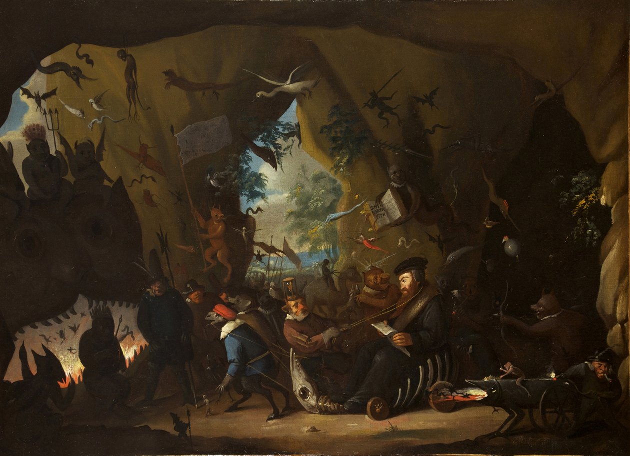 Calvin i helvetet av Egbert van Heemskerk the Younger