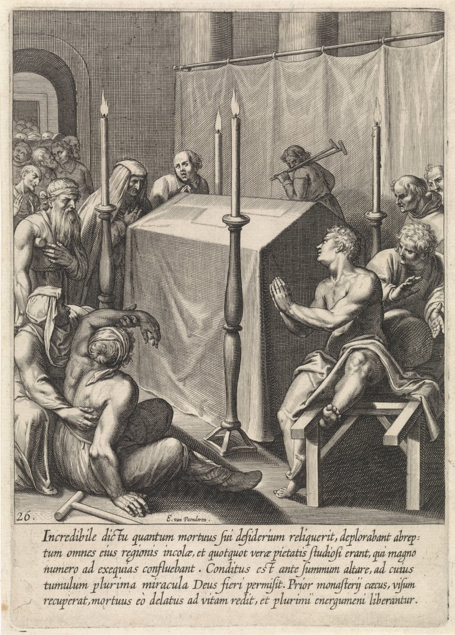 Tommas Aquinos grav The Life of Saint Thomas Aquinas (serietitel) av Egbert van Panderen