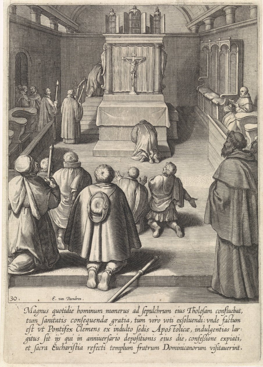 Tomb av Thomas Aquinas i Toulouse The Life of Saint Thomas Aquinas (serietitel) av Egbert van Panderen