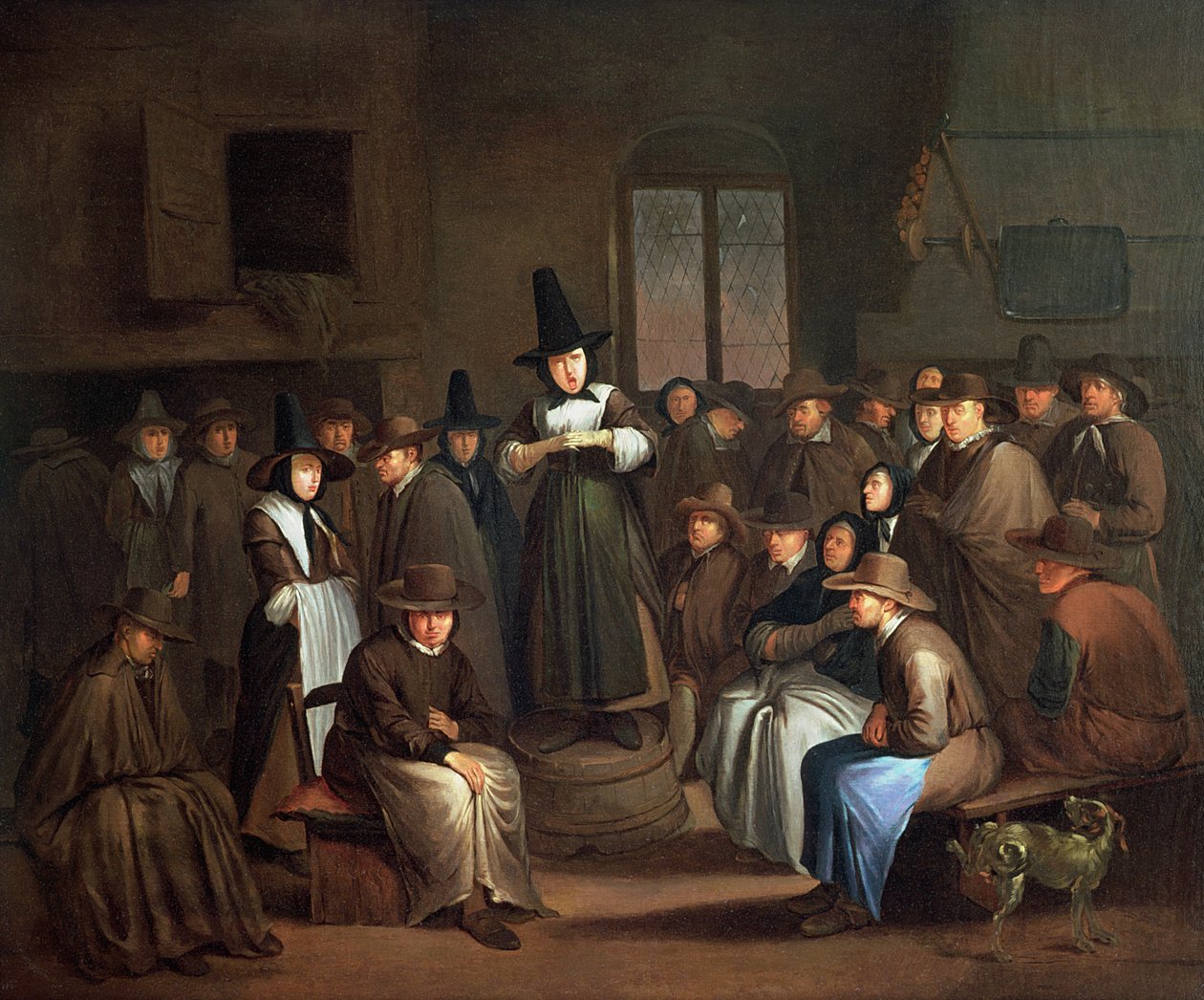 Ett kväkaremöte av Egbert van the Elder Heemskerk