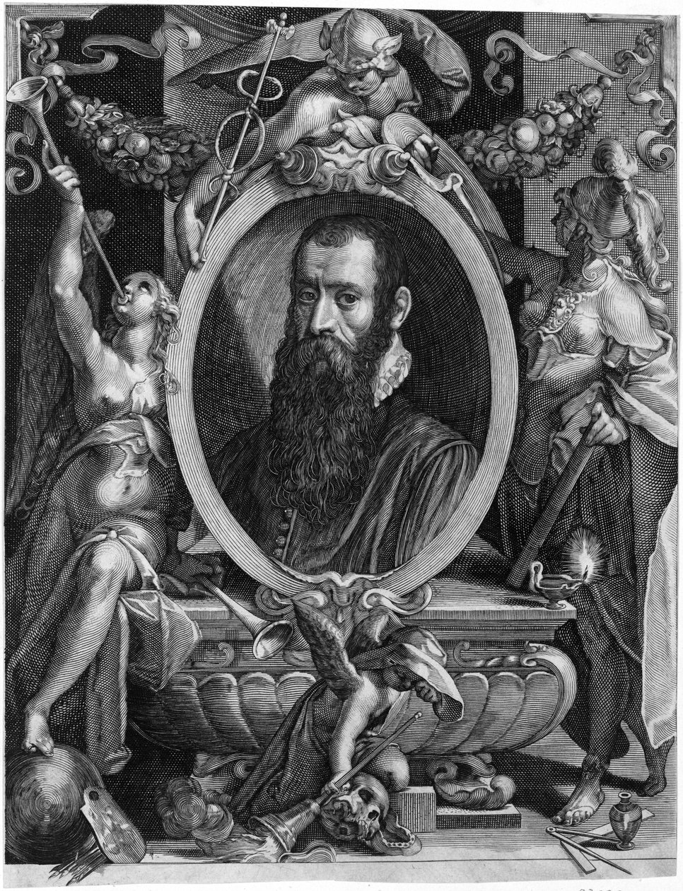 Avbildad person: Pieter Bruegel (I) av Aegidius Sadeler or Saedeler