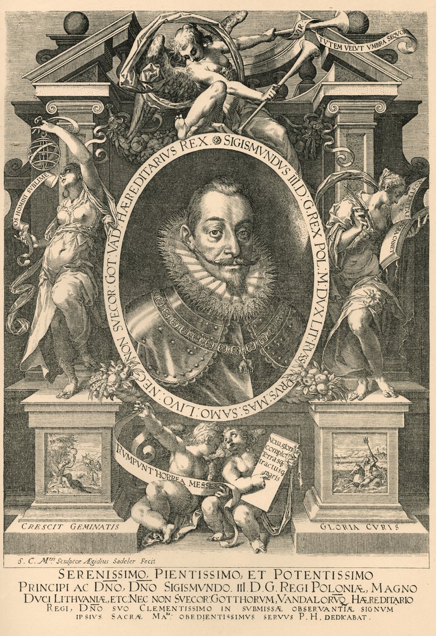 Sigismund; Zygmunt III Waza av Aegidius Sadeler or Saedeler