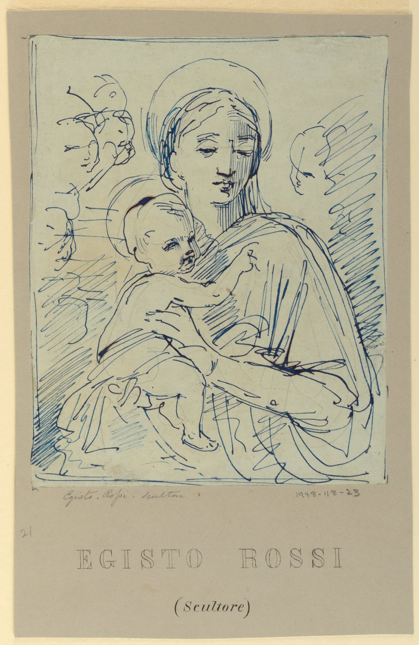 Madonna och barn av Egisto Rossi