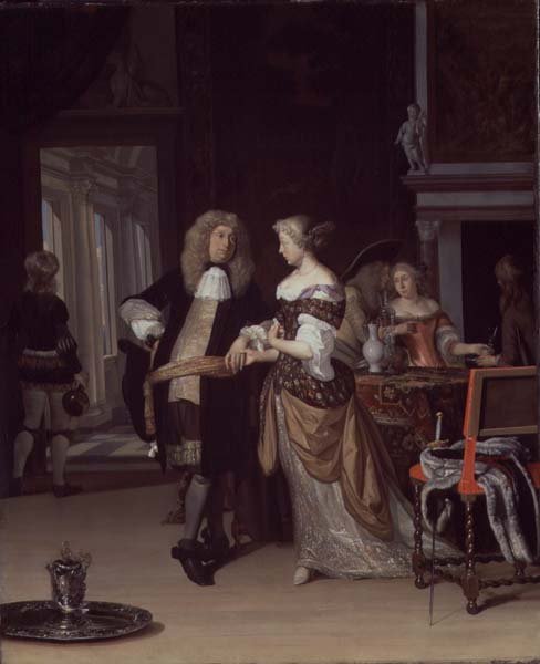 Figurer i en interiör, 1678 av Eglon van der Neer
