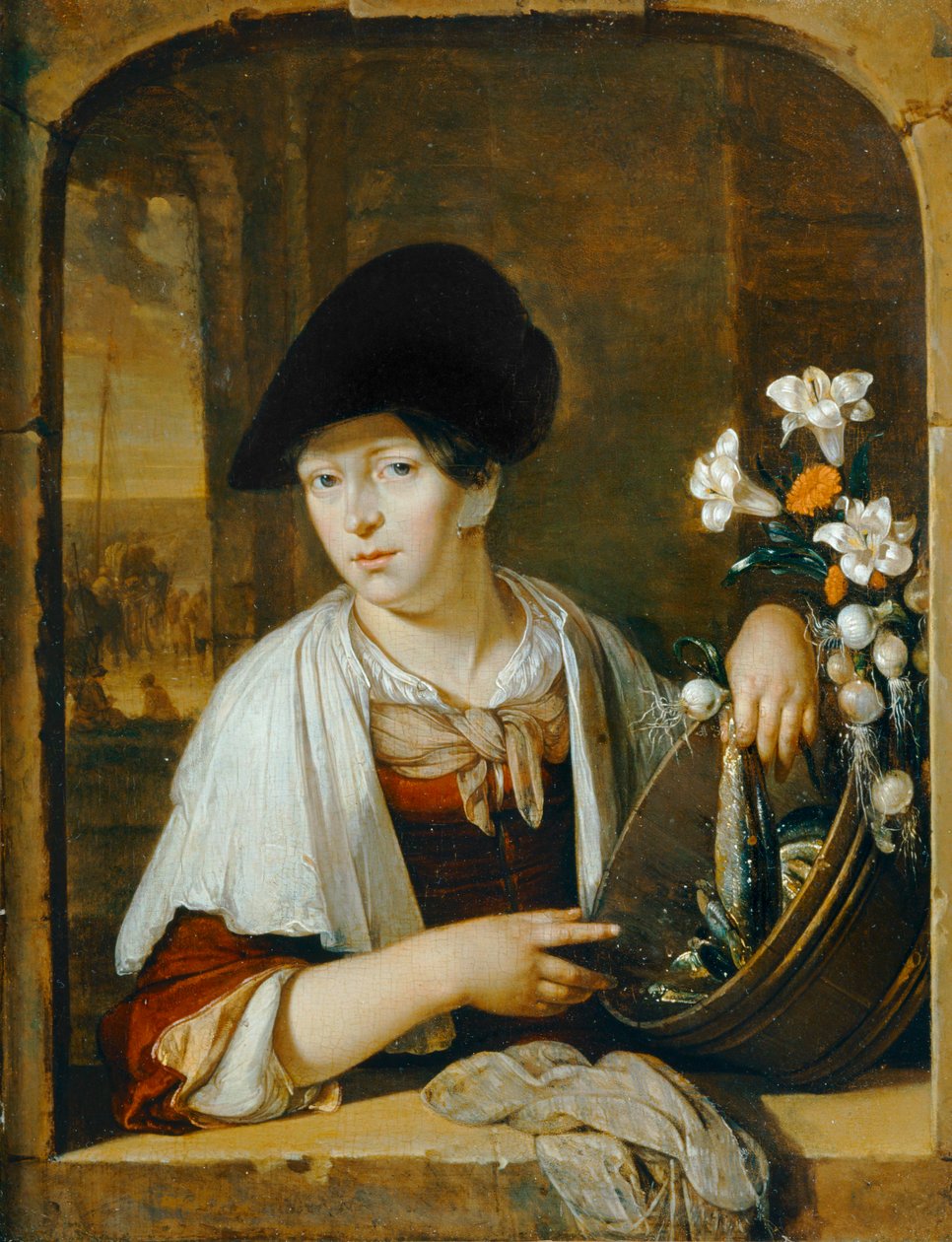 La Marchande de poissons ... av Eglon Hendrick van der Neer