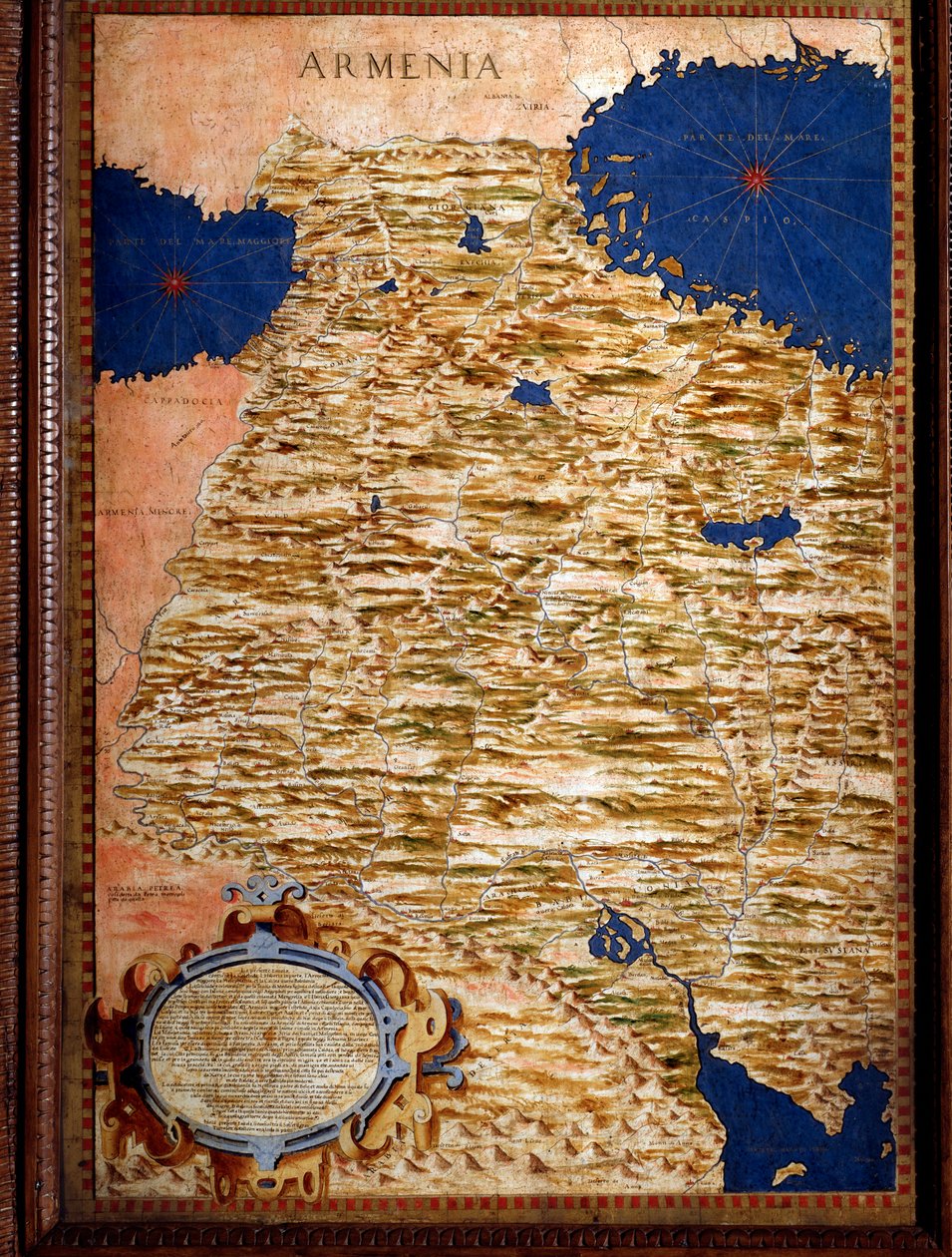 LaRmenie ”” Karta gjord av Egnazio Danti (1536-1586) matematiker, kosmograf och italiensk arkitekt. Omkring 1567. Florens, Palazzo Vecchio, Sala del Mappamondo av Egnazio Danti
