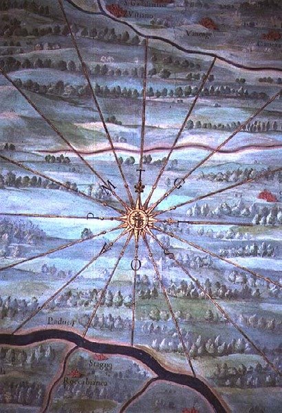 Rays of Sun, detalj från "Gallery of Geographical Maps" av Egnazio Danti