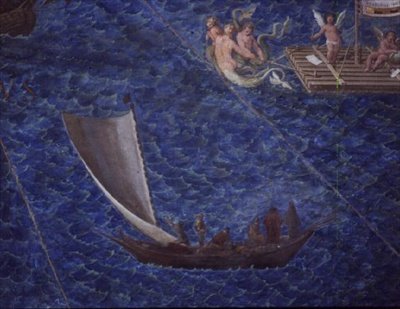 Single Sailed Boat, detalj från "Gallery of Geographical Maps" av Egnazio Danti