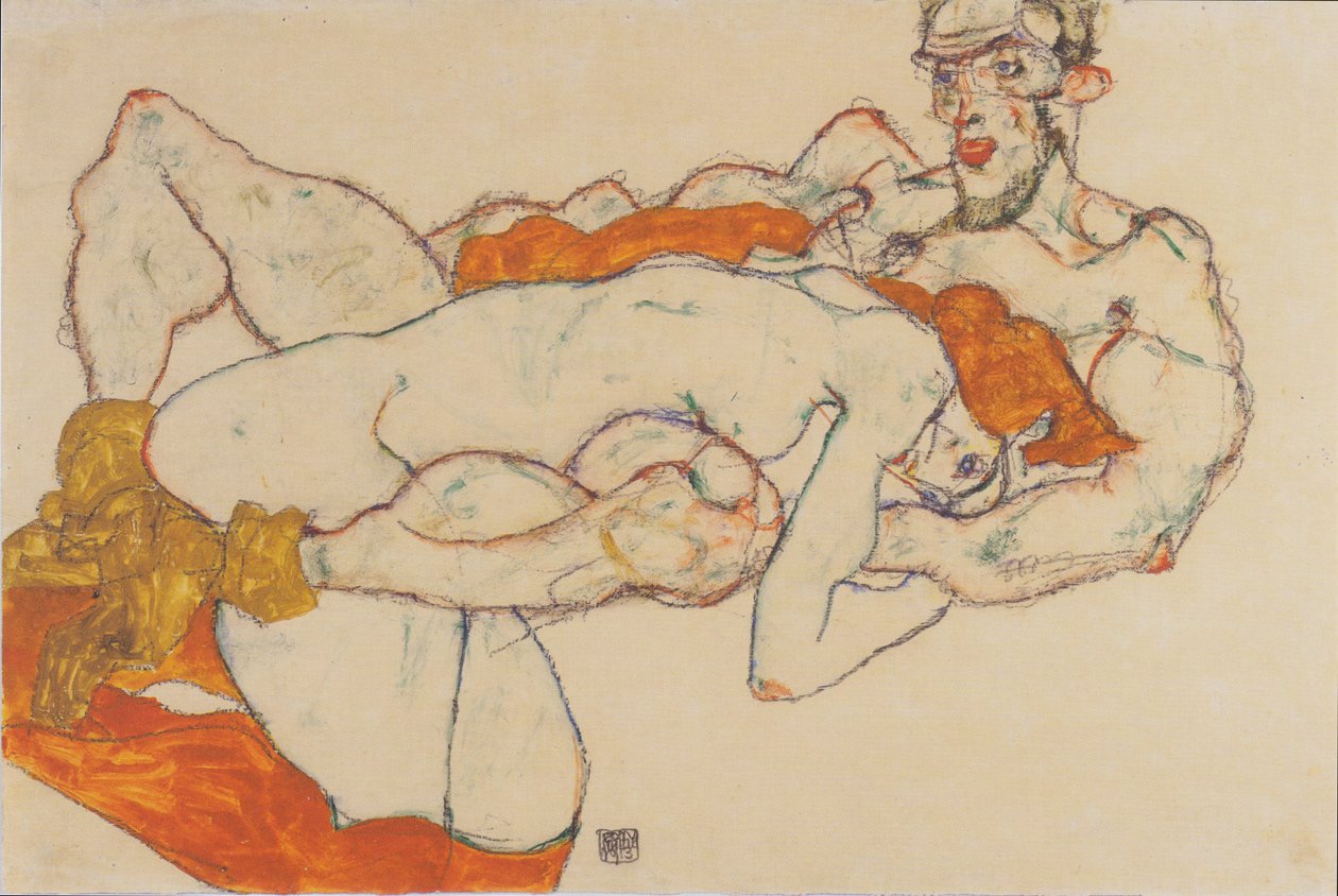  Liebespaar av Egon Schiele